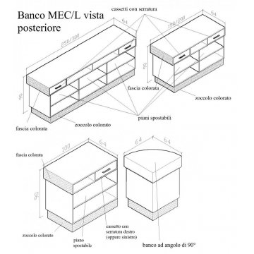 Banco cassa mod. MEC/L