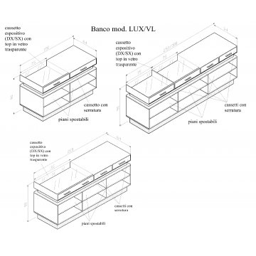 Banco cassa mod. LUX/VL